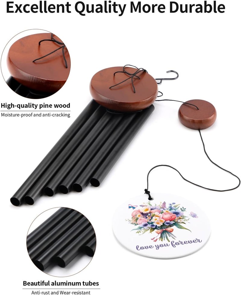 BeauGift Gifts for Grandma, Wind Chimes Grandma Christmas Birthday Gifts, Thanksgiving Day Mothers Day Windchime Gift, Home Decor Keepsake for Grandmother Nana Gigi from Granddaughter Grandson - Image 3